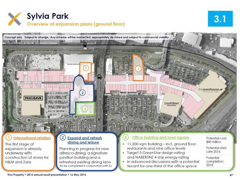 Sylvia park och Auckland karta