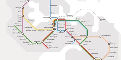 Tåg karta Auckland