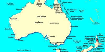 Auckland i världen karta